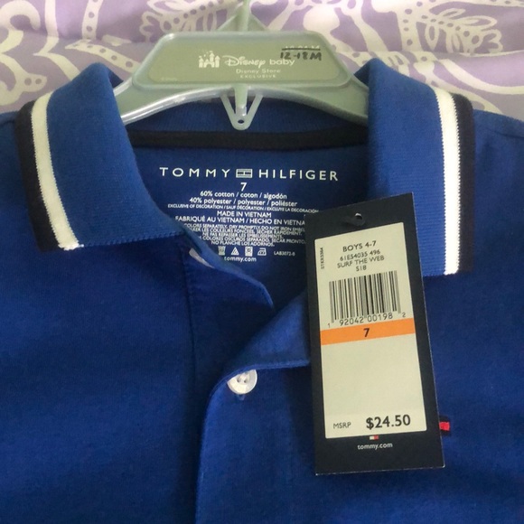 Boys size 7 Tommy Hilfiger polo shirt. - Picture 2 of 3